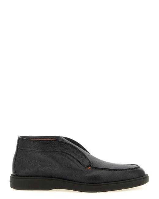 Santoni Black 'Digits' Ankle Boots for men