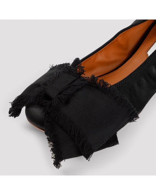 Lanvin Black Bow Ballerinas