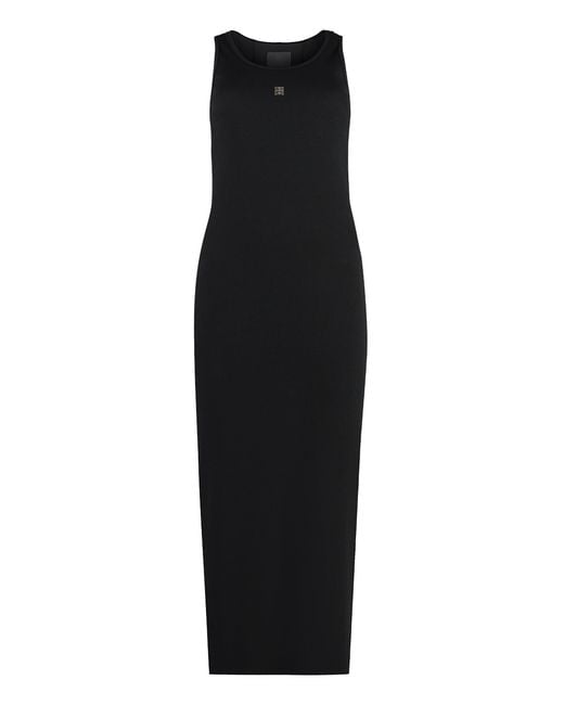 Givenchy Black Ribbed Mini Dress