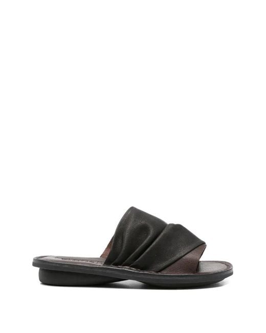 Trippen Black "Drift" Flat Sandals