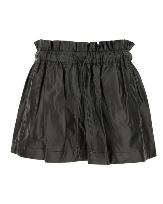 Isabel Marant Black Cotton Drawstring Detail Skirts