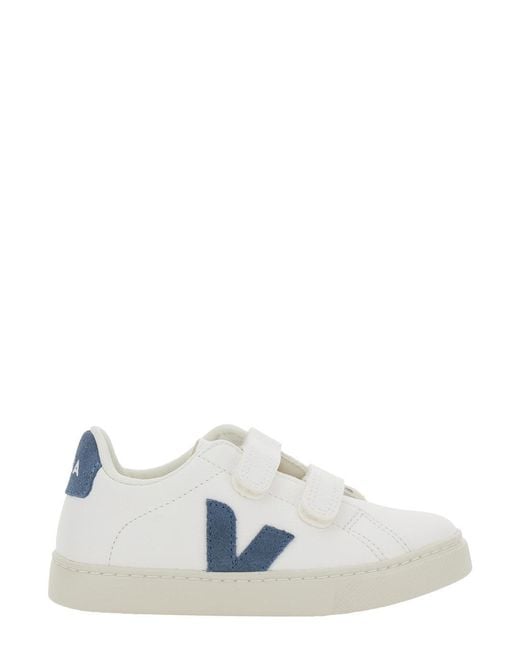 Veja White Sneaker With Hook-And-Loop Closure for men