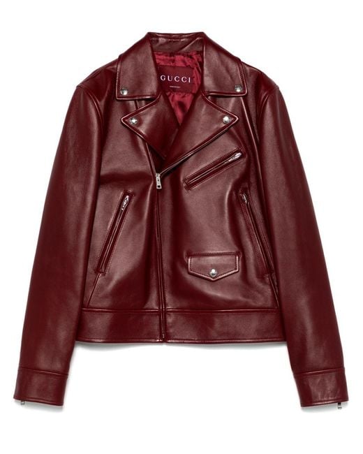 Gucci Red Leather Jacket