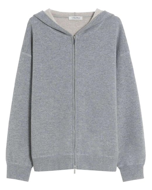 Max Mara Gray Cotton Polyester Full Zip