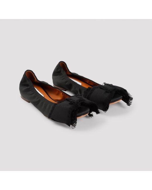 Lanvin Black Bow Ballerinas