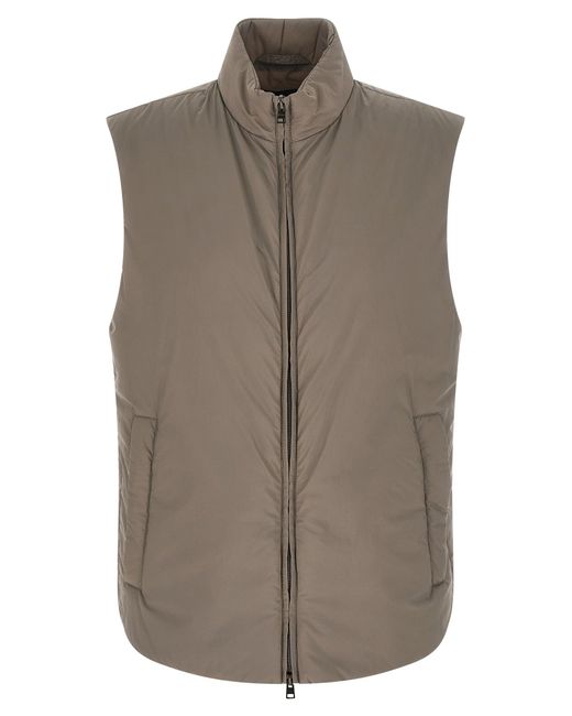 Herno Brown 'Ecoage' Vest for men