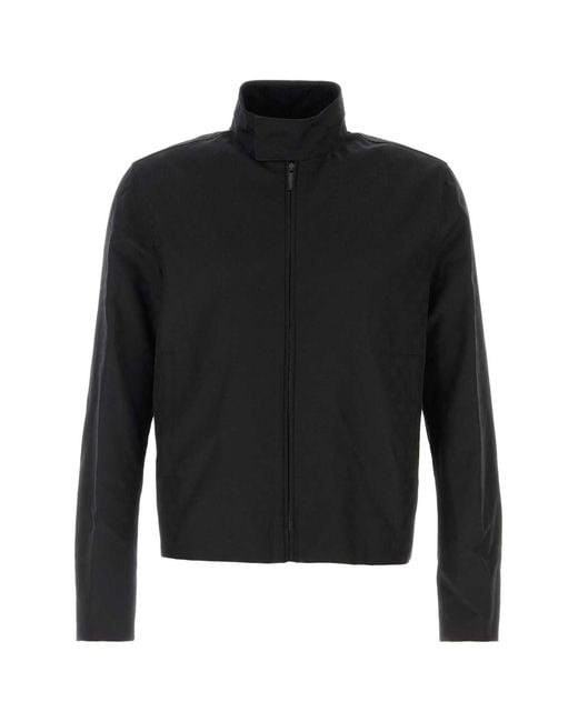 Gucci Black Mock Collar Jackets for men