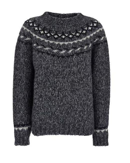 P.A.R.O.S.H. Black Alpaca Blend Sweaters
