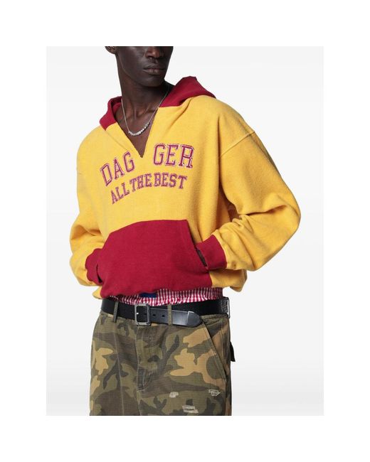 DAGGER Yellow Sweatshirt V-Neck for men