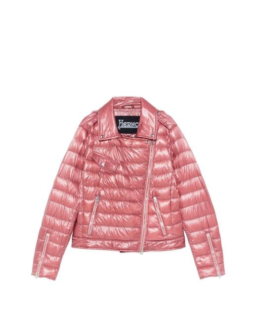 Women's Red Polyamide Down Parka