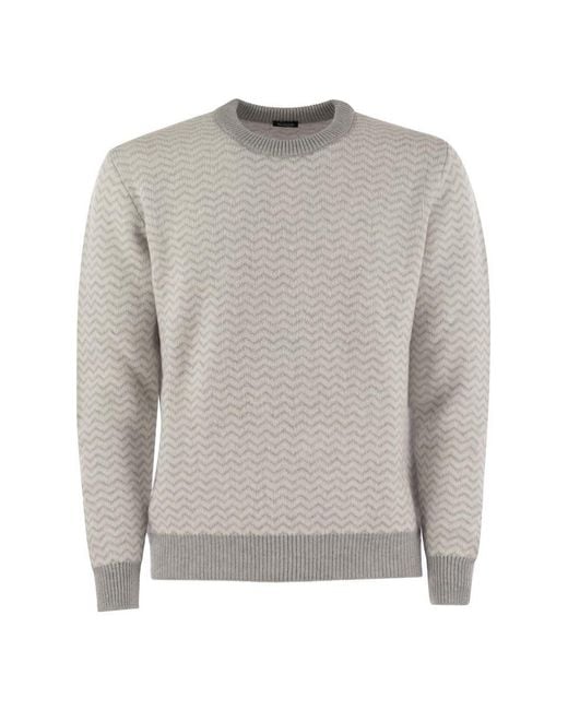 Kiton Gray Magic Cashmere Choker for men