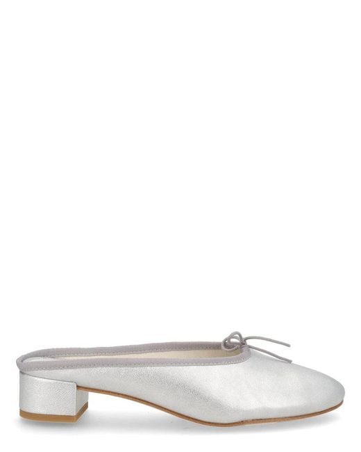 Repetto White Ballerina Mule "Camille"