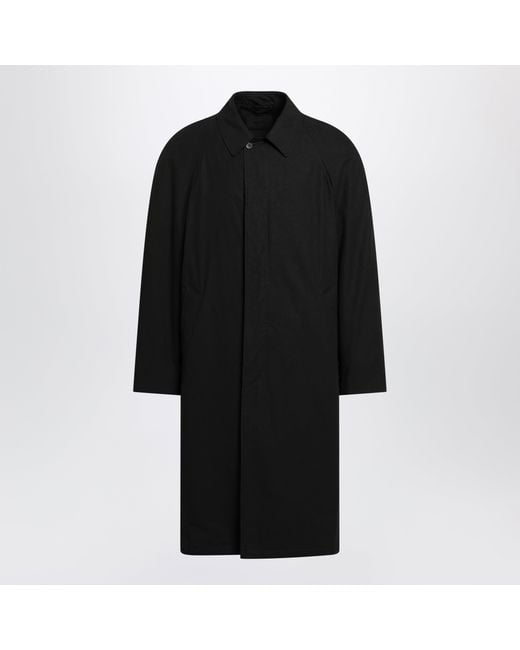 Prada Black Cotton Overcoat for men