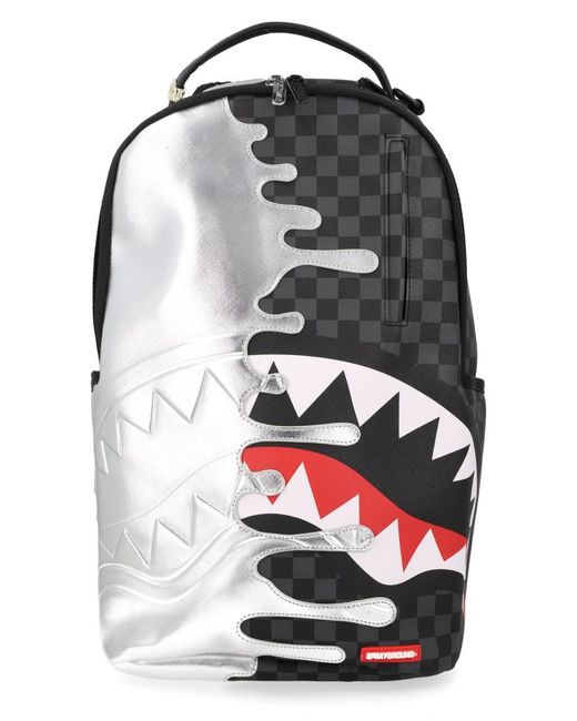 Sprayground Gray Zaino Side Drip" for men