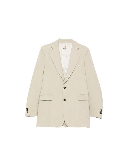 Barena Natural Jacket Linen-Blend Neutral
