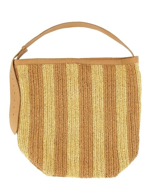 Alysi Metallic Straw Bag