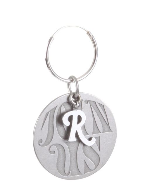 Raf Simons White Circle Single Earrings