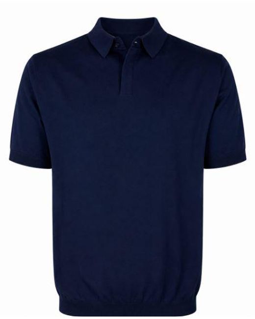 Devore Blue Polo Collar T-Shirts Polos for men