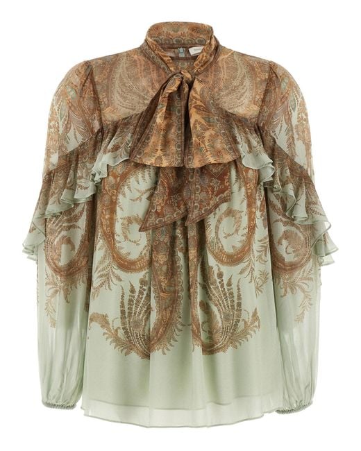 Zimmermann Multicolor 'Memento Flutter' Blouse
