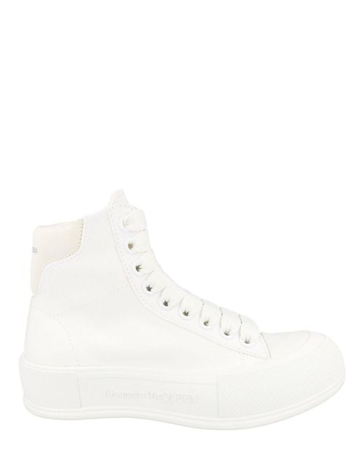 McQueen White Deck High-Top Sneakers