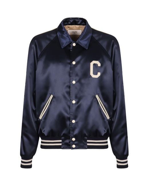 Céline Blue Bomber Jacket for men