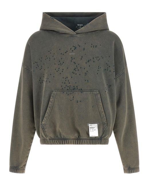 Satisfy Gray 'Mothtech' Hoodie for men