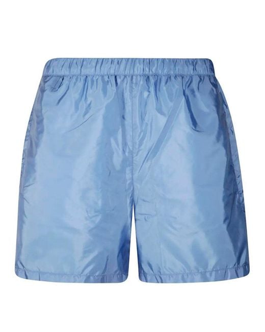 Prada Blue Re-Nylon Swim Trunks for men