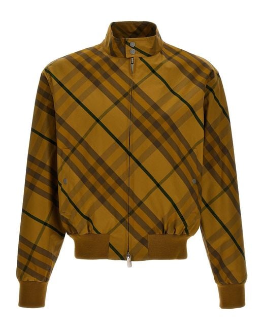 Burberry Green Check Print Jacket