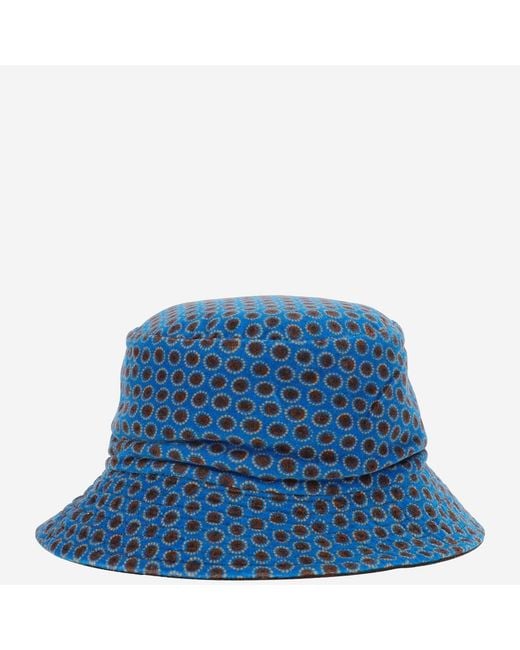 Women's Blue All-Over Pattern Bucket Hat