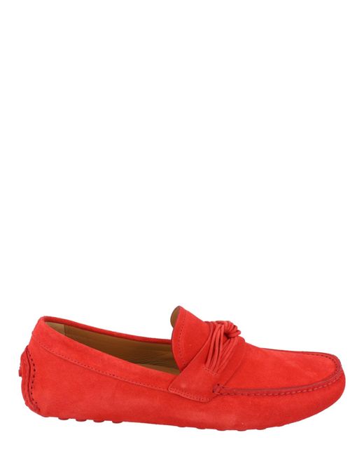 Ferragamo Red Forbes Suede Drivers for men