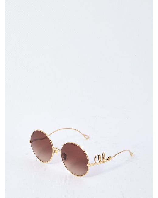 Chloé White "60S" Sunglasses