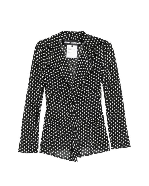 Junya Watanabe Black Polka-Dot Ruffled Jacket