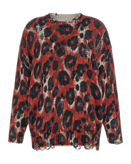 R13 Red Cotton Cardigan