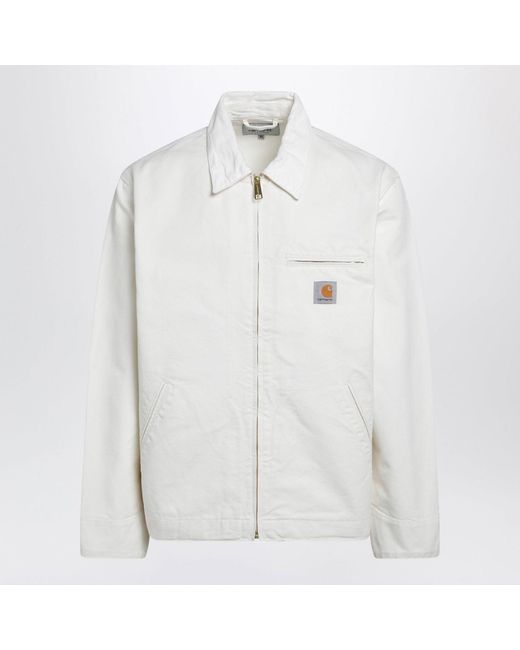 Carhartt White Detroit Zip Patch Jacket for men