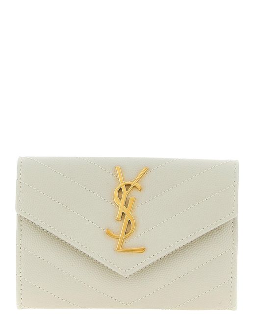 Saint Laurent Natural 'Envelope' Small Wallet
