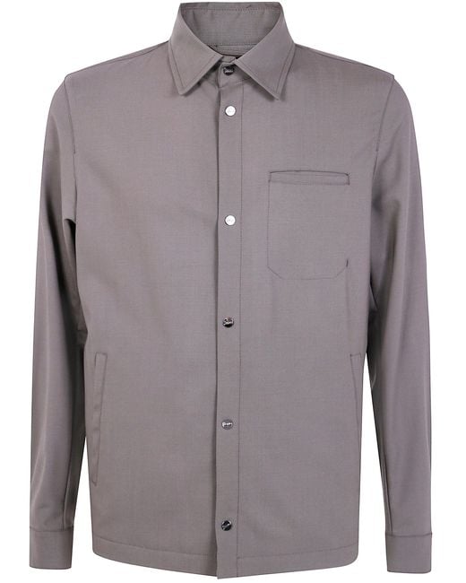 Herno Gray "Shirt Jacket" for men