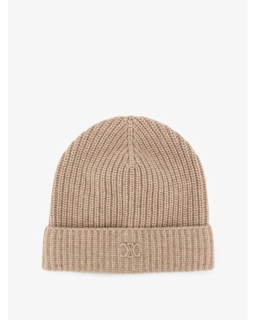 Men's Natural Triomphe Cashmere Hat
