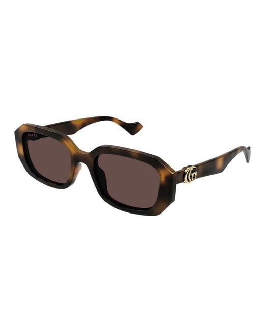 Gucci Brown Gg1535S Linea Gg Logo Sunglasses