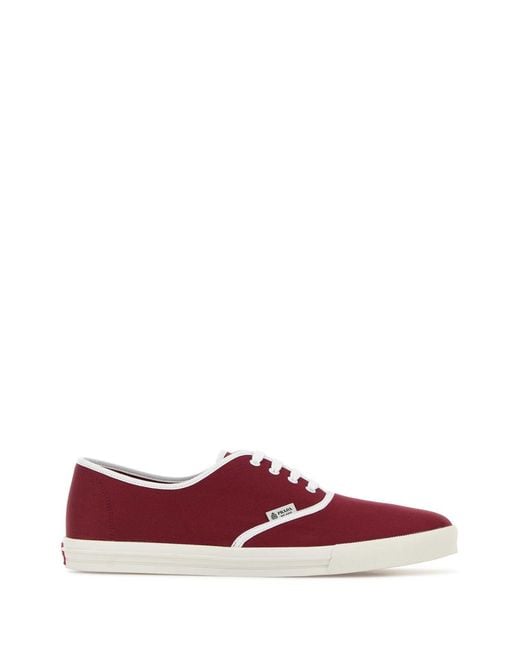 Prada Purple Solid Tiziano Sneakers for men
