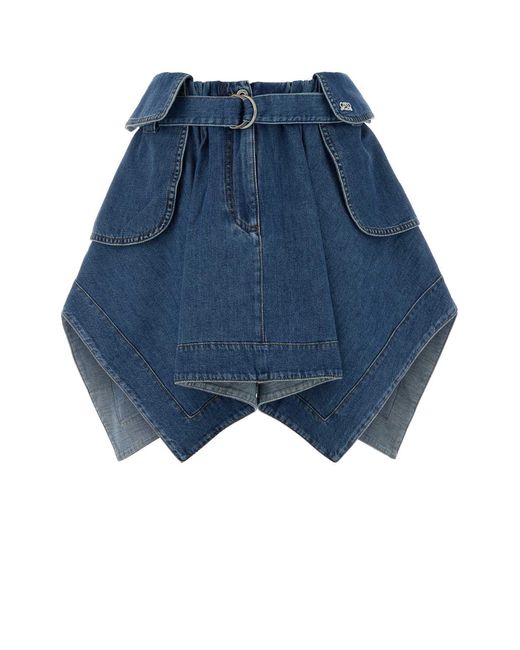 Loewe Blue Denim Skirt