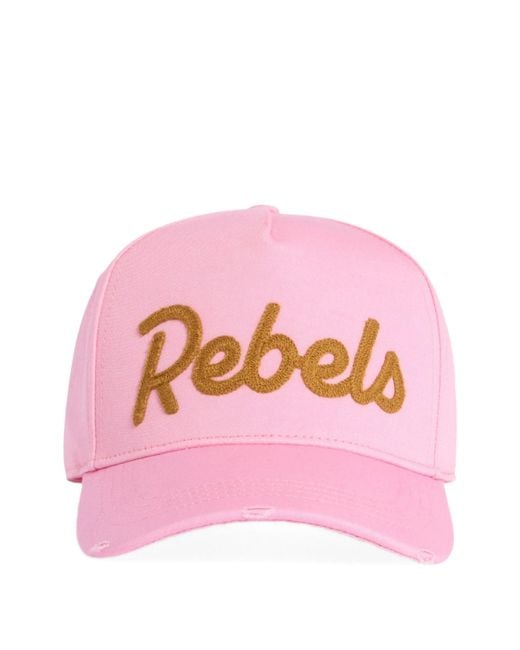 DSquared² Pink Cotton Rebels Cap for men