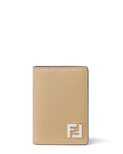 Fendi Natural Card Holder "Squared Ff" for men