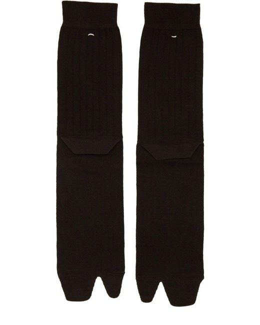Maison Margiela Black Multicolour Wool Socks for men
