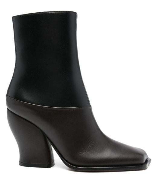 Loewe Black Two-Colour Wave Ankle Boots