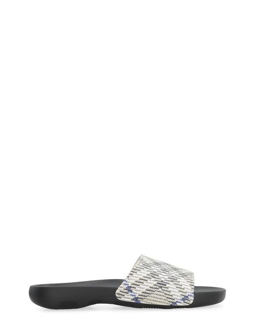 Burberry White Dive Rubber Slides for men