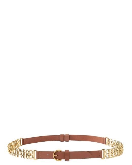 Pinko White Chain Insert Belt