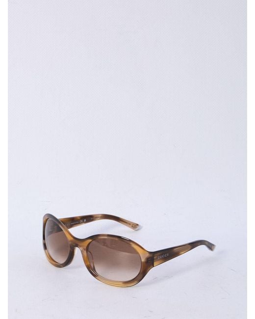 Women's White Round Sunglasses