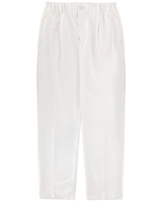 Herno White Tailored Pants for men