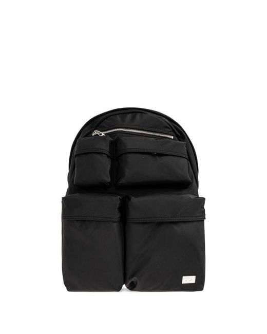 DIESEL Black Multiple Pockets Logo Backpack