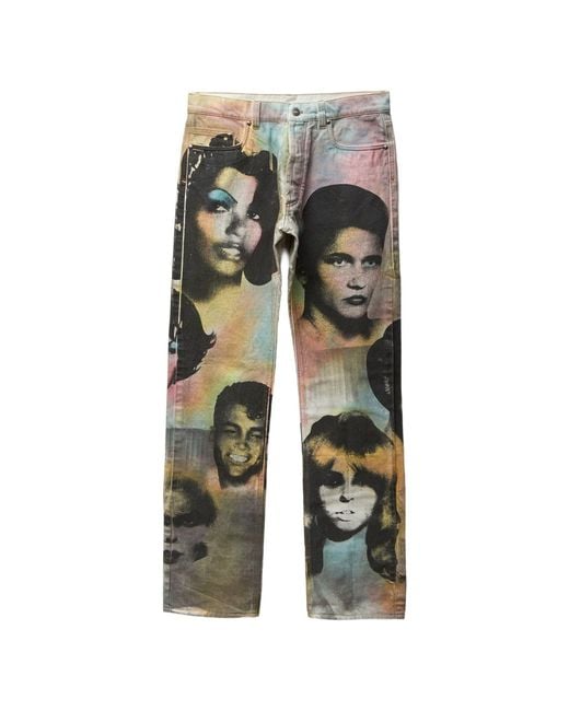 Versace Black Printed Regular Jeans for men